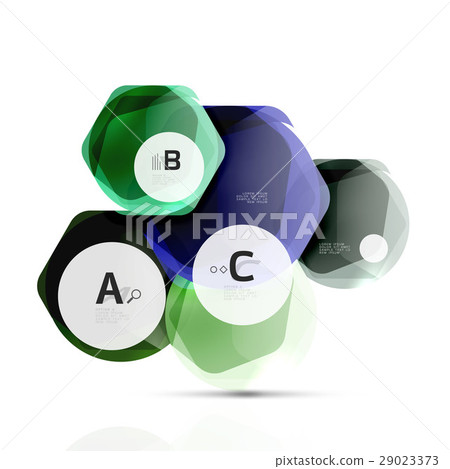 Abstract geometrical hexagon banner Abstract geometrical hexagon banner 29023373