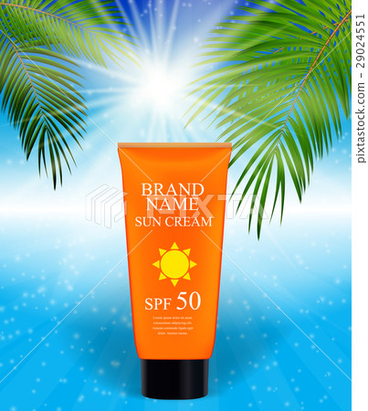 Sun Care Cream Bottle, Tube Template for Ads or 29024551