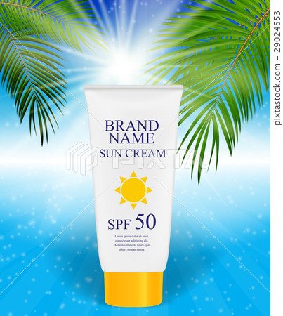 Sun Care Cream Bottle, Tube Template for Ads or 29024553