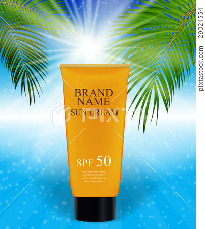 Sun Care Cream Bottle, Tube Template for Ads or 29024554