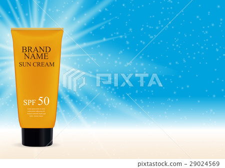 Sun Care Cream Bottle, Tube Template for Ads or 29024569