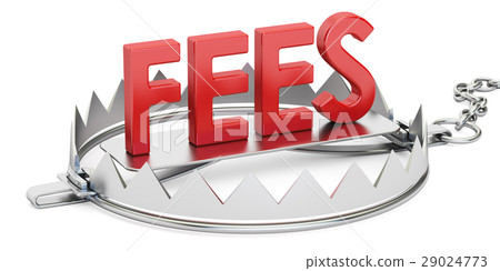 trap with fees inscription, 3D rendering 29024773