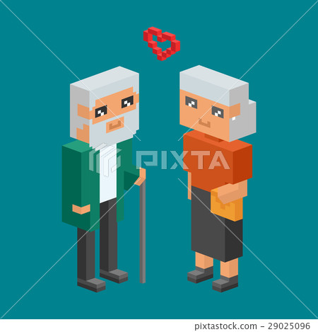 3d isometric family couple people concept flat - Stock Illustration ...