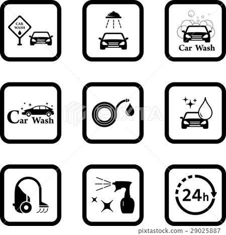 car wash black icon set car wash black icon set 29025887