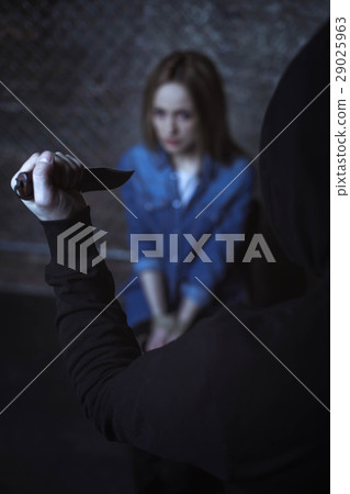 Hateful attacking criminal about to commit a Hateful attacking criminal about to commit a 29025963