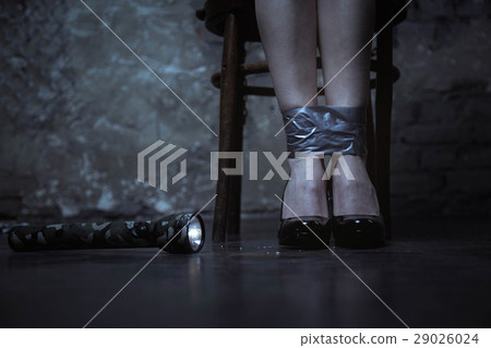 Petite woman being a victim of kidnapping Petite woman being a victim of kidnapping 29026024
