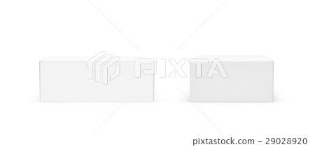 3d rendering of a white rectangular box with a 3d rendering of a white rectangular box with a 29028920