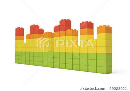 3d rendering of multi-colored toy bricks making up 3d rendering of multi-colored toy bricks making up 29028921