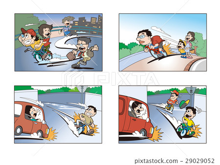 Traffic Safety Of Bicycle Traffic Violation Stock