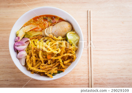 Northern Thai Style Curried Noodle Soup Northern Thai Style Curried Noodle Soup 29029109