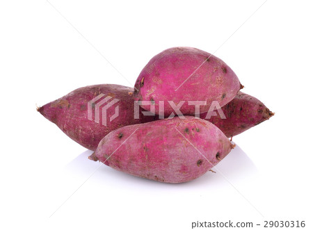 purple sweet  yams  on  white background. 29030316