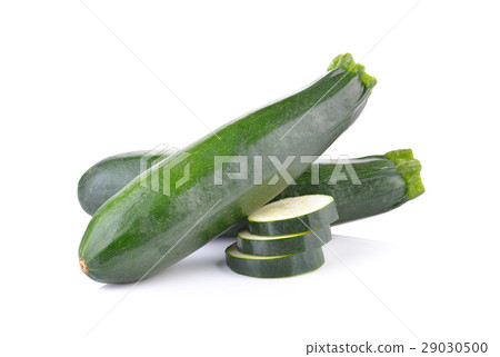 Fresh zucchini on white background Fresh zucchini on white background 29030500