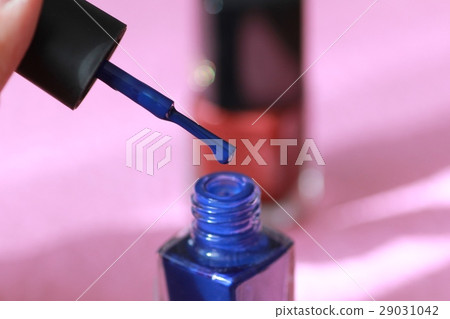 Bright blue manicure and nail care Bright blue manicure and nail care 29031042