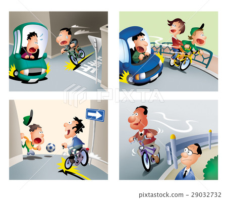 Riding manners of bicycles, bicycle traffic safety, driving rules of bicycles 29032732