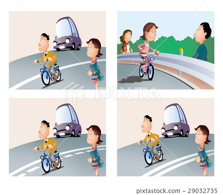 Riding manners of bicycles, bicycle traffic safety, driving rules of bicycles Riding manners of bicycles, bicycle traffic safety, driving rules of bicycles 29032735