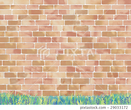 Illustration of grass and bricks Illustration of grass and bricks 29033172