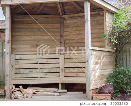 Building gazebo in the garden 29033380