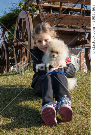 Image of young girl with her dog 29033665