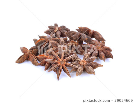 Star Anise on white bacground 29034669