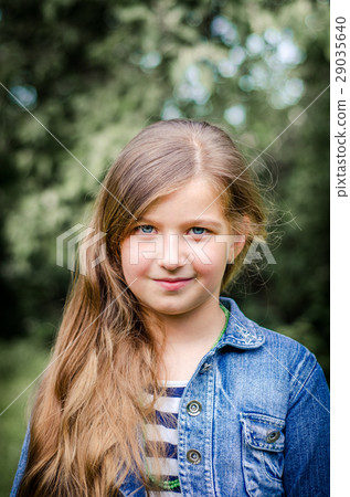 Cute little girl summer portrait. Cute little girl summer portrait. 29035640