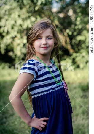 Cute little girl summer portrait. Cute little girl summer portrait. 29035745