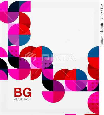 Colorful circles modern abstract composition with Colorful circles modern abstract composition with 29036106