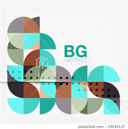 Colorful circles modern abstract composition with 29036125