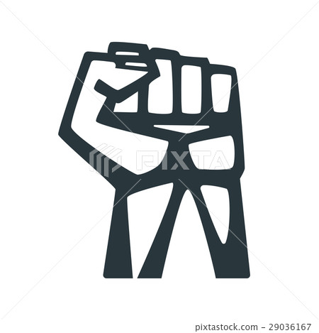 A Clenched Fist Held High In Protest. 29036167
