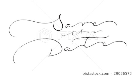 save the date text on white background 29036573