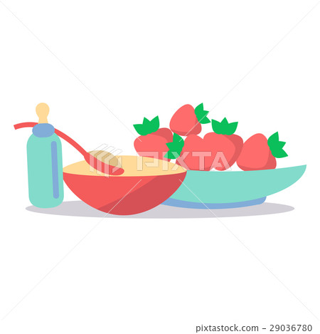 Kids Healthy Ration Flat Vector Concept 29036780