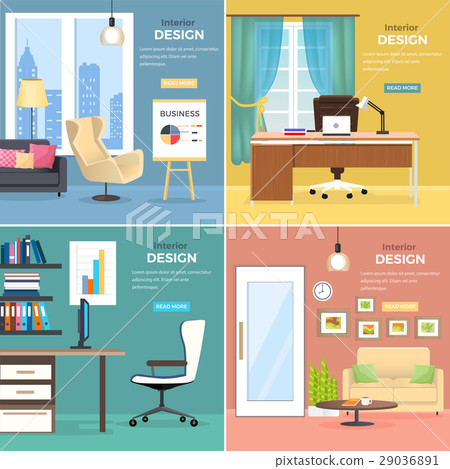 Interior Design of Office Rooms with Furniture Interior Design of Office Rooms with Furniture 29036891