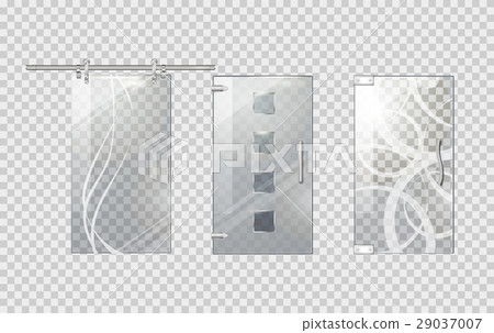 Glass Door Collection on Transparent Background 29037007