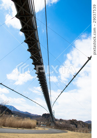 Suspension bridge and blue sky 29037539