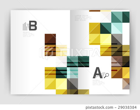 Vector square leaflet, business a4 print template 29038384
