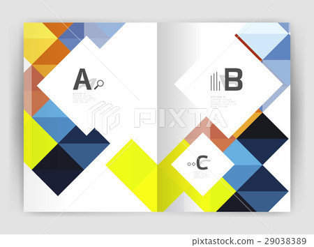 Vector square leaflet, business a4 print template Vector square leaflet, business a4 print template 29038389