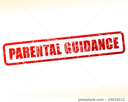 parental guidance red text stamp 29039232