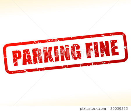 parking fine red text stamp 29039233
