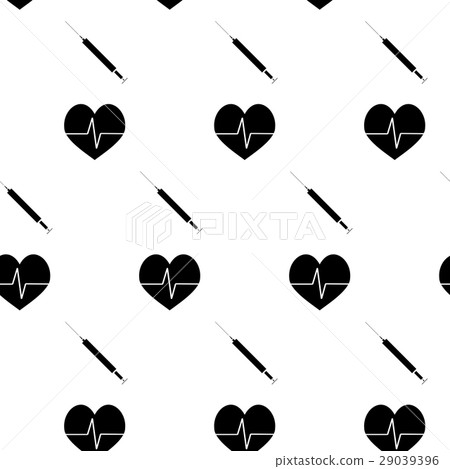 Cardiology medicine seamless pattern 29039396