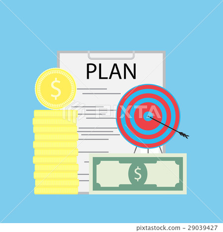 Successful financial plan vector flat Successful financial plan vector flat 29039427