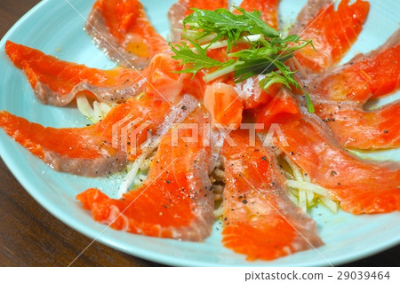 三文魚生牛肉片 三文魚生牛肉片 29039464