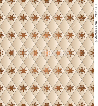 Seamless winter background - rhombus  snowflakes 29040411