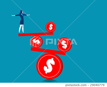 Businesswoman on the balance 29040779