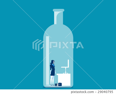 Businesswoman trapped in the bottle 29040795