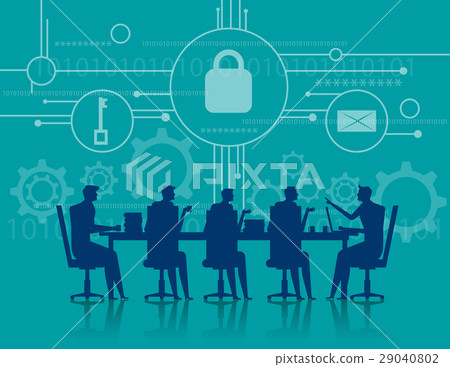 Cybersecurity. Business meeting security 29040802