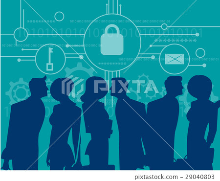 Cybersecurity. Business meeting security Cybersecurity. Business meeting security 29040803