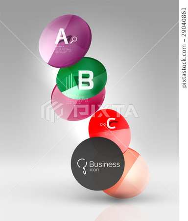 Glass circle infographics Glass circle infographics 29040861