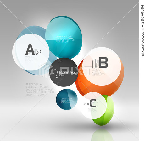 Glass circle infographics Glass circle infographics 29040884