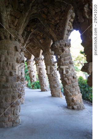 Walking around Park Guell in Barcelona Walking around Park Guell in Barcelona 29041010