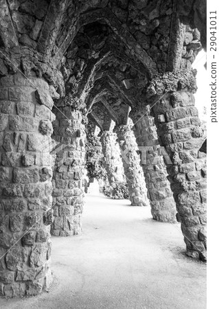 Walking around Park Guell in Barcelona Walking around Park Guell in Barcelona 29041011