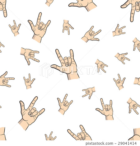 rock hand pattern white 29041414